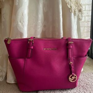 Michael Kors gently used bright pink shoulder bag